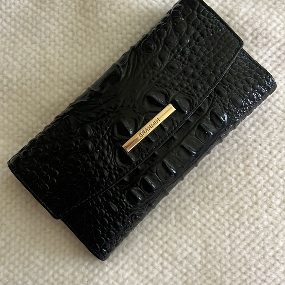 Brahmin Checkbook Black Melbourne